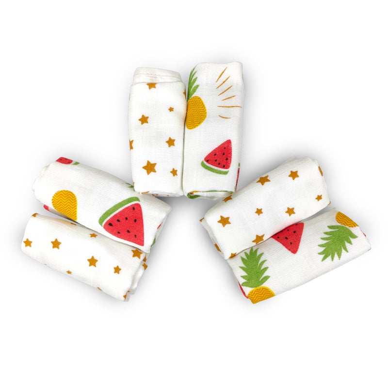 Nuluv Fruit Print Wash Cloths for Babies - Image 1